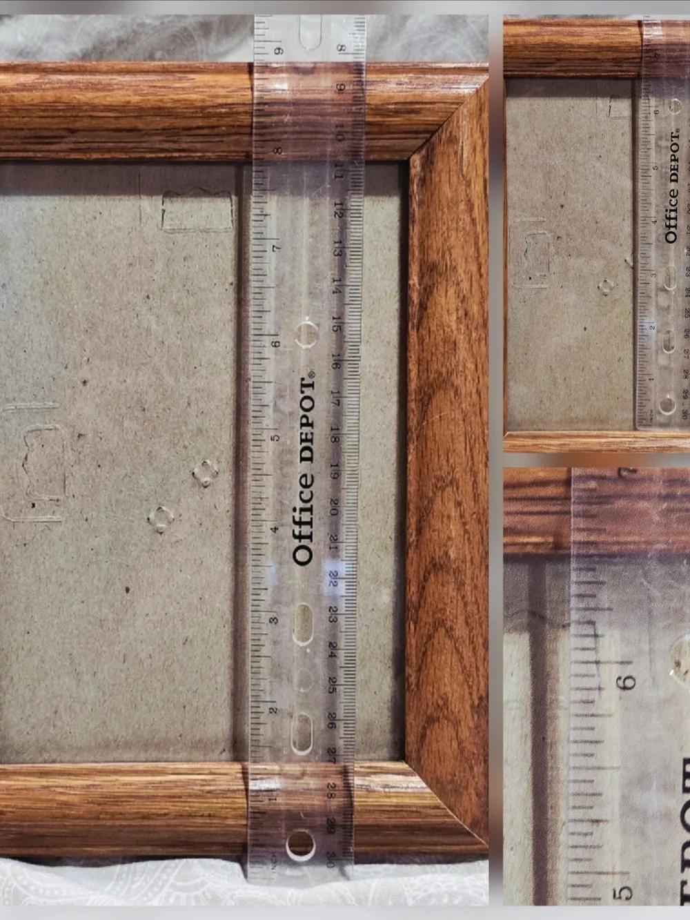 Vintage Solid Wood 4x6 Picture Frame | Brown Mitered Tabletop Frame w/ Glass